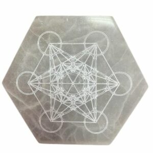 Selenite Hexagonal Charging Plate 18cm - Direction & Decision
