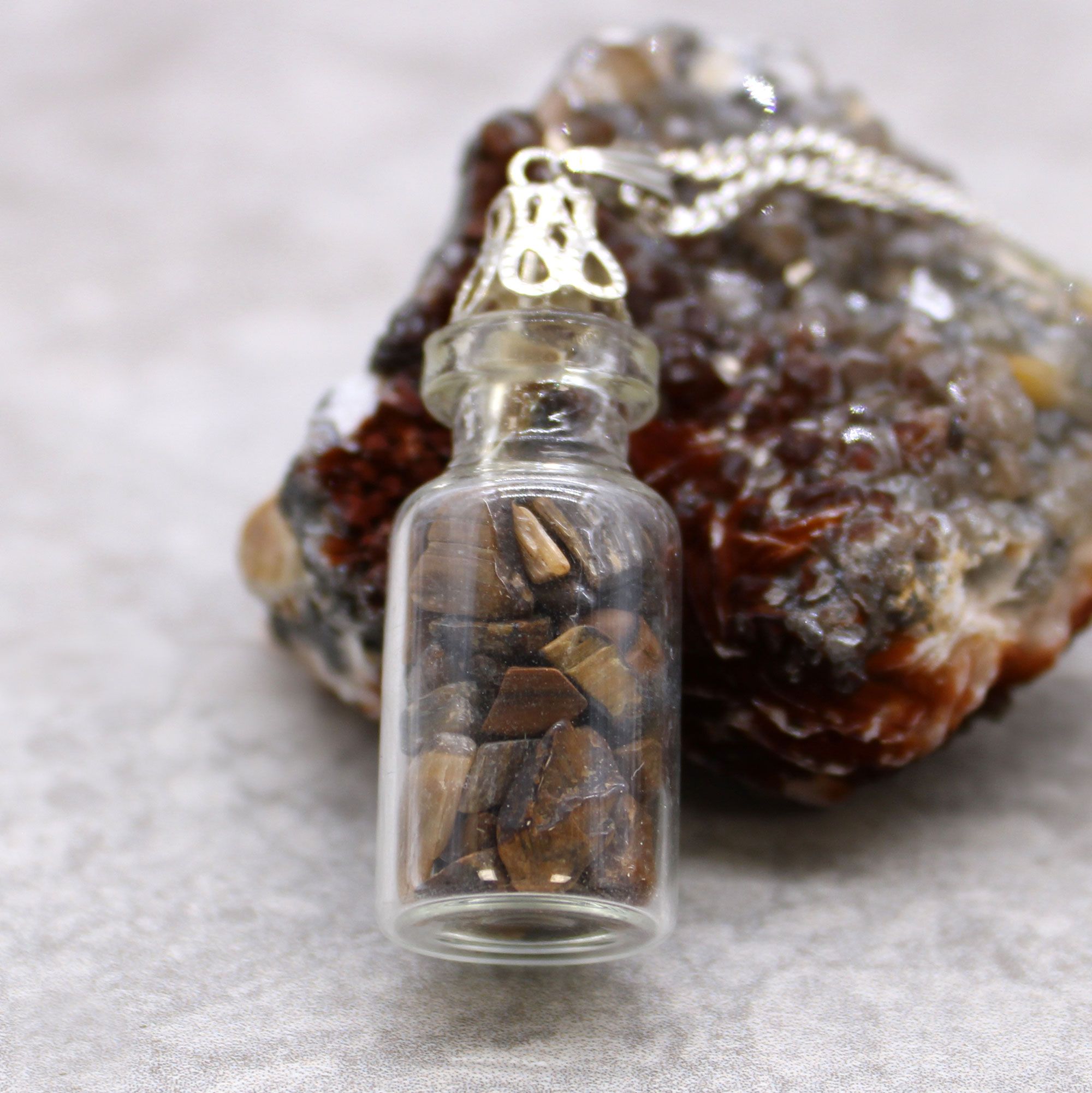 Bottled Gemstones Necklace - Tiger Eye - Image 5