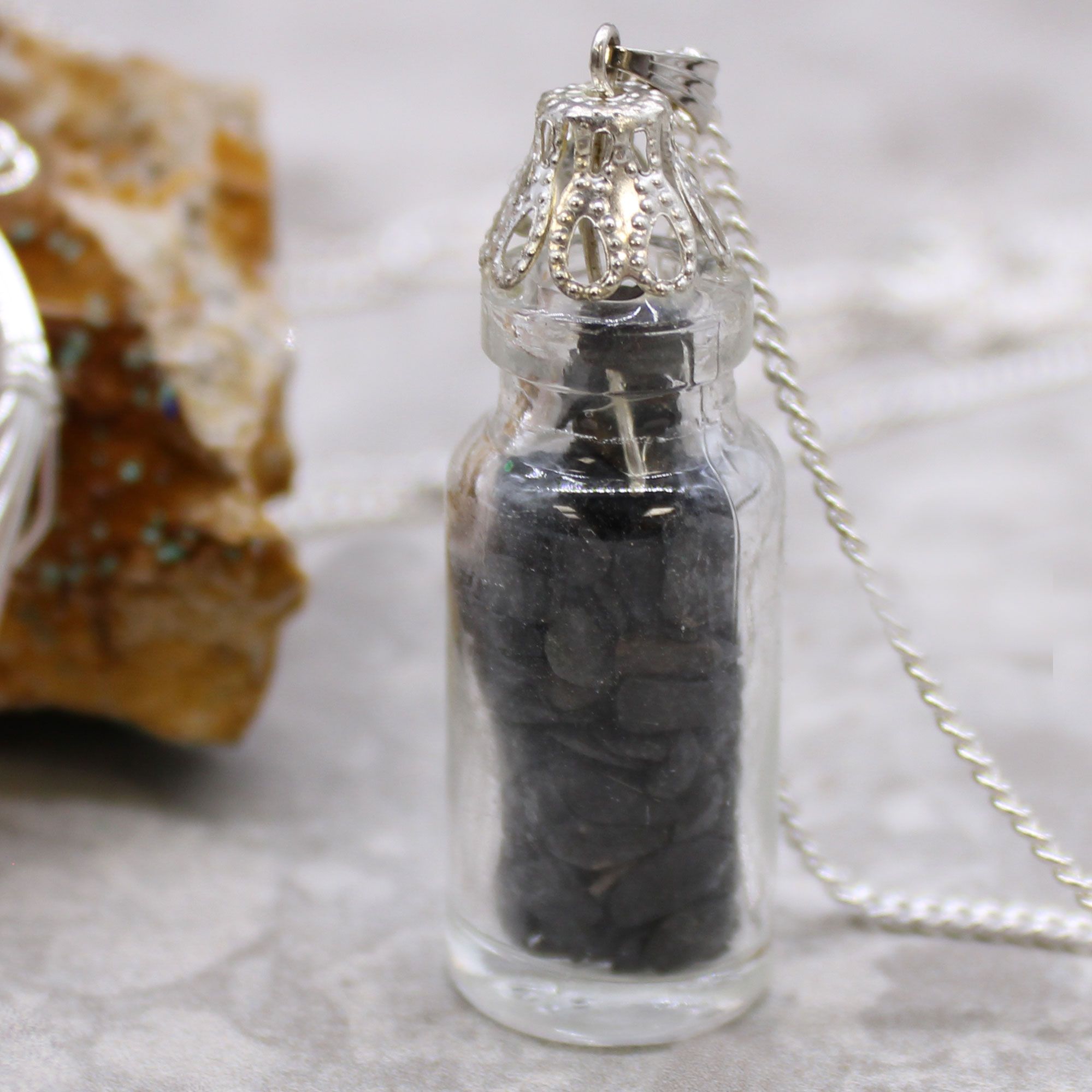 Bottled Gemstones Necklace - Black Onyx - Image 4