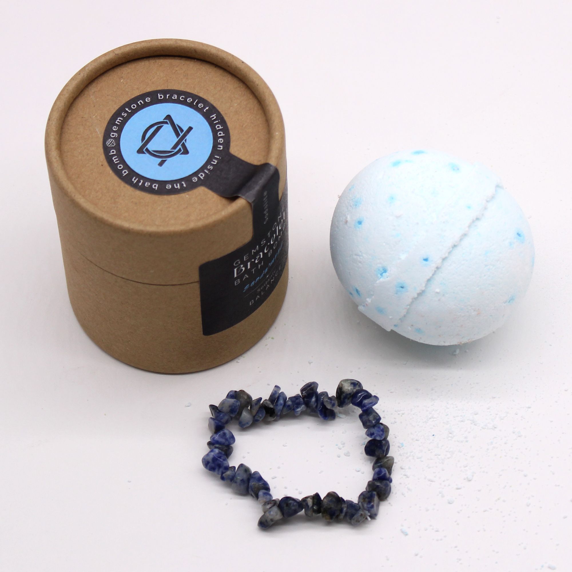 Sodalite Gemstone Bracelet Bath Bomb - Image 3