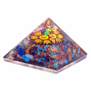 70mm Orgonite Pyramid - Om Chakra