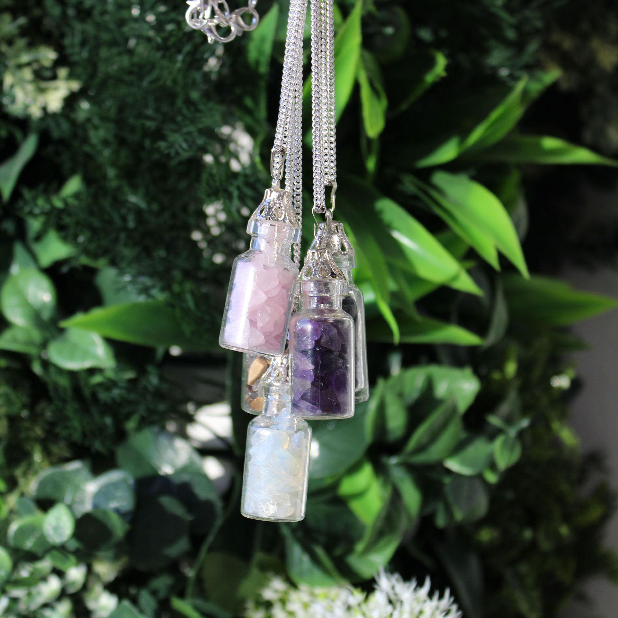 Bottled Gemstones Necklace - Rose Quartz - Image 2