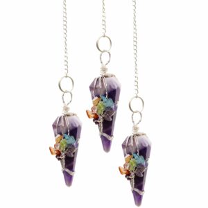 Seven Chakra Magic Pendulum - Amethyst